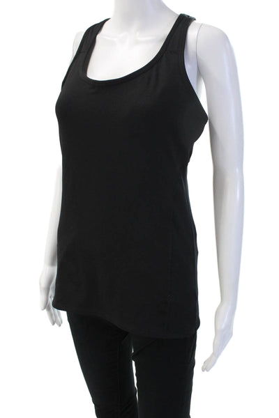 Athleta Women Basic Camisole Black Round Neck Size M
