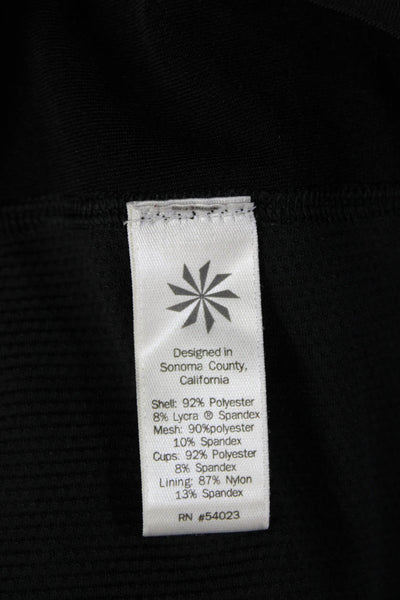Athleta Women Basic Camisole Black Round Neck Size M
