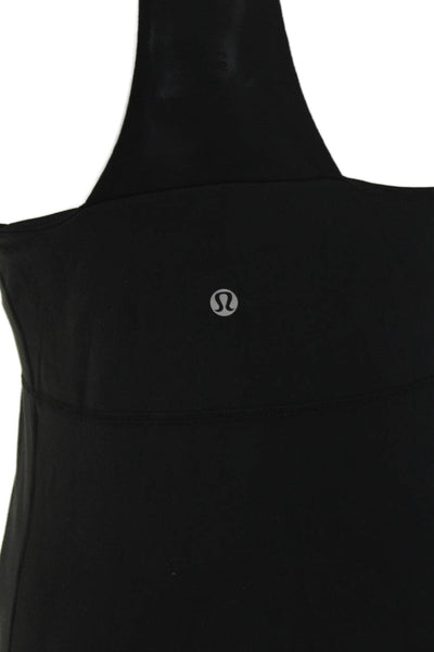 Lululemon Women Black Nylon Square Neck Sleeveless Tank Size M