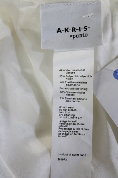 Akris Punto Women Fit & Flare Tank Dress White Square Neck Midi Size 6