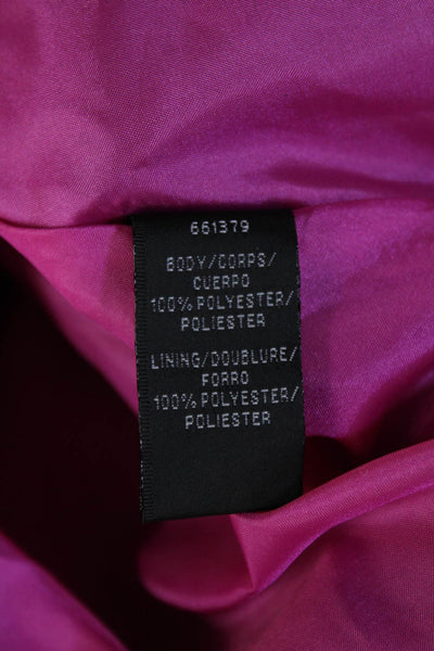 Carmen Marc Valvo Women Fit & Flare Pink High Neck Sleeveless Dress Size 8