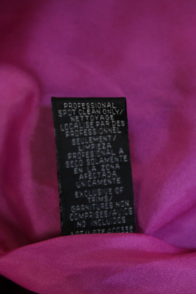 Carmen Marc Valvo Women Fit & Flare Pink High Neck Sleeveless Dress Size 8