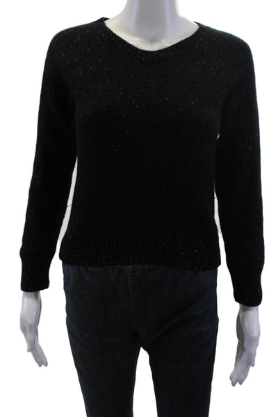 APC Unisex Pullover Sweater Black Wool Round Neck Long Sleeve Designer Size XS