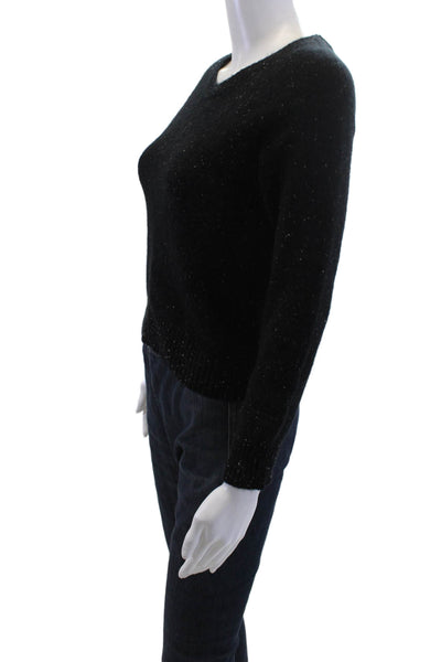 APC Unisex Pullover Sweater Black Wool Round Neck Long Sleeve Designer Size XS