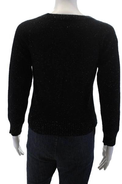 APC Unisex Pullover Sweater Black Wool Round Neck Long Sleeve Designer Size XS