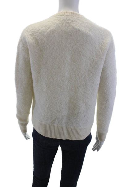C.T. Plage Women Pullover Sweater White Alpaca Wool Blend Size 36