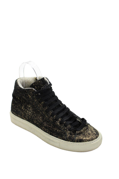 P448 Womens Skate High-Top Lace-Up Casual Sneakers Black Size 7.5