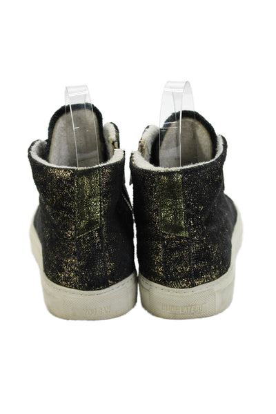 P448 Womens Skate High-Top Lace-Up Casual Sneakers Black Size 7.5