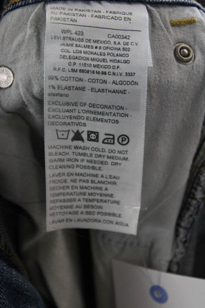 Levis Mens Cropped Straight Blue Jeans Size 32