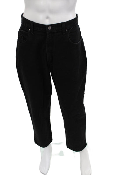 Levis Mens Cropped Tapered Jeans Black Button 29in Inseam Size 34