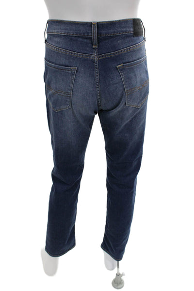 Levis Mens Straight Jeans Dark Blue Button Fly Size 33