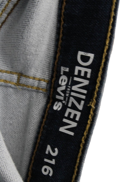 Levis Mens Straight Jeans Dark Blue Button Fly Size 33