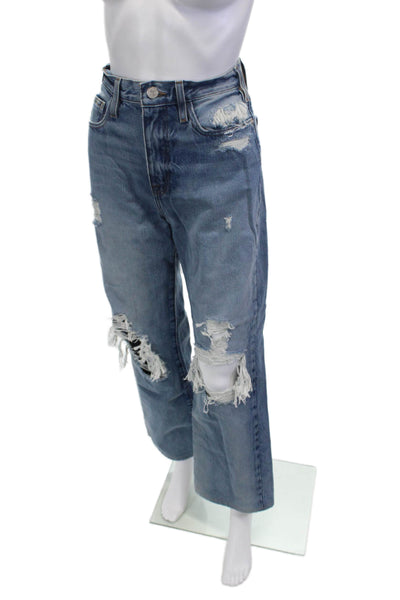 Frame Womens Boyfriend Wide Leg High Rise Jeans Blue Size 26