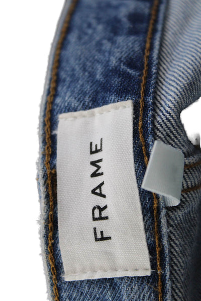 Frame Womens Boyfriend Wide Leg High Rise Jeans Blue Size 26