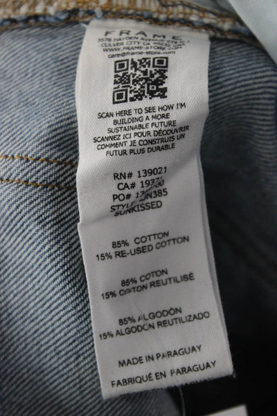 Frame Womens Boyfriend Wide Leg High Rise Jeans Blue Size 26