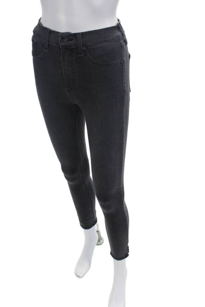 Rag & Bone Womens Ankle Skinny High Rise Jeans Dark Gray Size 25