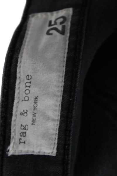 Rag & Bone Womens Ankle Skinny High Rise Jeans Dark Gray Size 25