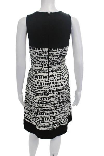 Carmen Marc Valvo Women Fit & Flare Black Sleeveless Dress Size 6