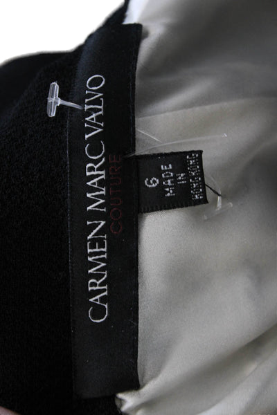 Carmen Marc Valvo Women Fit & Flare Black Sleeveless Dress Size 6