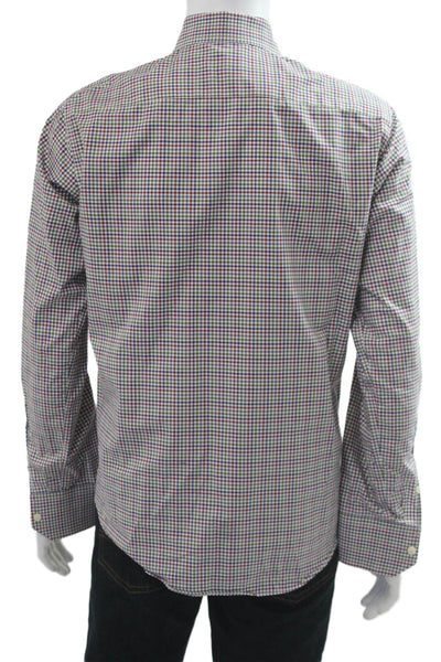 Eredi Pisano Mens Cotton Check Long Sleeve Button-Down Shirt Multicolor Size 39
