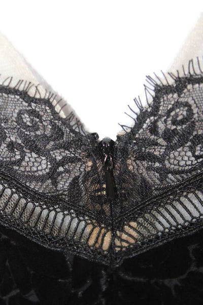 Tadashi Womens Shift Dress Black V Neck Short Sleeve Size 10