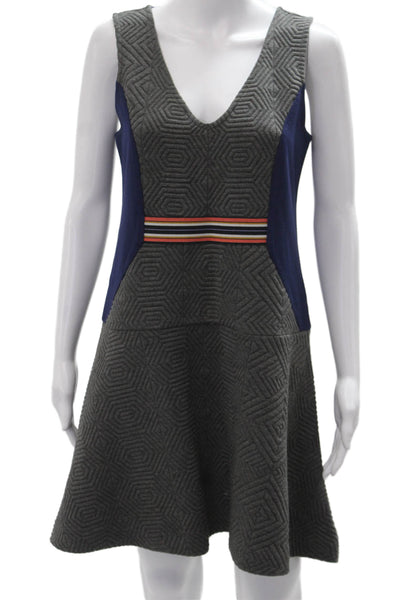 Maeve Anthropologie Womens A-Line Fit Flare Dress Dark Gray Sleeveless Size S