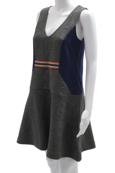 Maeve Anthropologie Womens A-Line Fit Flare Dress Dark Gray Sleeveless Size S