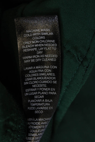 White House Black Market Women Ankle Dress Pants Green Rayon Blend Size 10