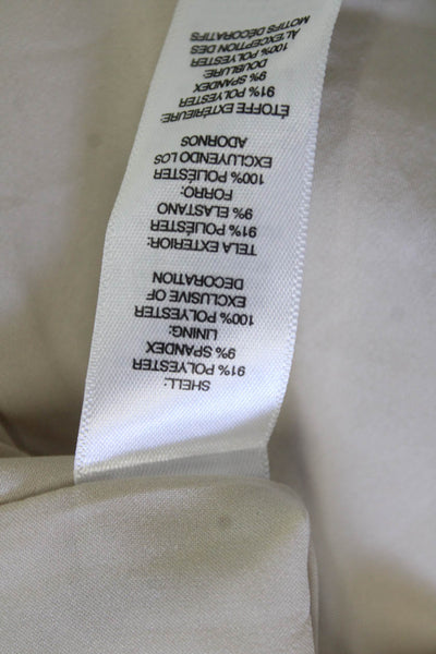 White House Black Market Unisex Beige Chino Shorts Hook & Eye Size 10