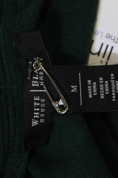 White House Black Market Womens Green Button Long Sleeve Cardigan Size M