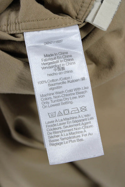 Madewell Womens Peasant Midi Cotton Skirt Beige Solid Size M