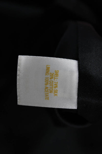 Kate Spade New York Women Sheath Dress Black Sleeveless Mock Neck Tie Size 6