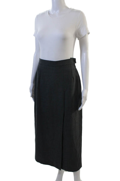 Escada Margaretha Ley Womens Straight Pencil Wool Skirt Dark Gray Size 38