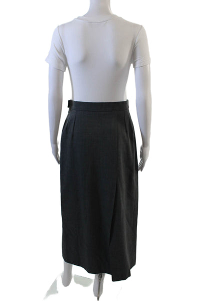 Escada Margaretha Ley Womens Straight Pencil Wool Skirt Dark Gray Size 38