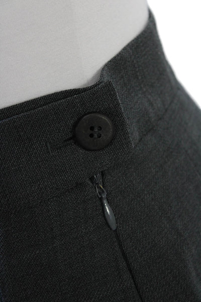Escada Margaretha Ley Womens Straight Pencil Wool Skirt Dark Gray Size 38