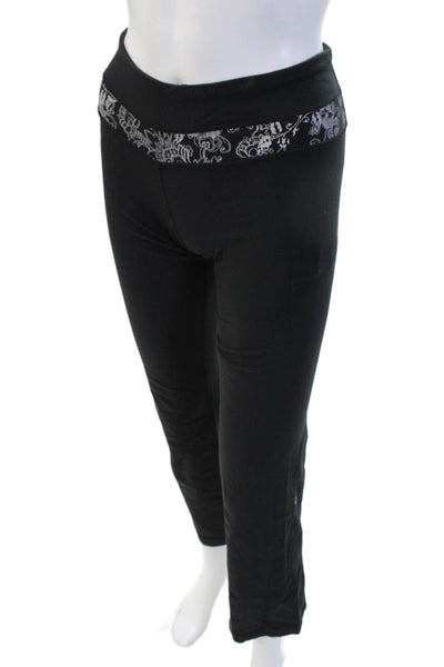 Lululemon Womens Black Nylon Skull Sweatpants Size 4