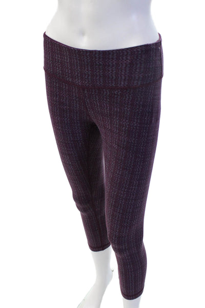 Lululemon Womens Dark Gray Herringbone Nylon Capri Leggings Size 2