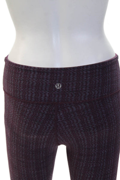 Lululemon Womens Dark Gray Herringbone Nylon Capri Leggings Size 2