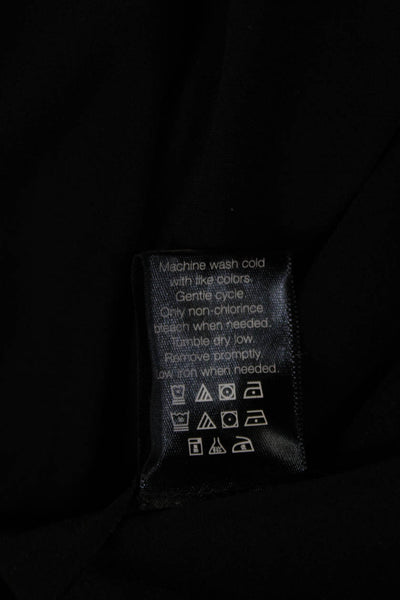 Norma Kamali Women Shift Tank Dress Black Sleeveless Zip Round Neck Size XS