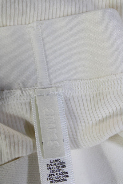 Skims Unisex Boxer Briefs White Striped Cotton Elastane Size XS