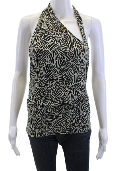 BCBGMAXAZRIA Womens Sleeveless Black Geometric Tank Art Polyester Size S