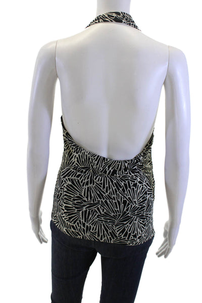BCBGMAXAZRIA Womens Sleeveless Black Geometric Tank Art Polyester Size S