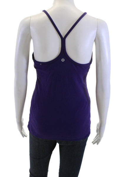 Lululemon Women Purple Nylon Camisole Round Neck Sleeveless Size S