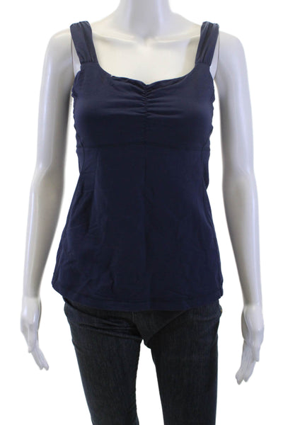 Lululemon Women Camisole Sleeveless Square Neck Dark Blue Nylon Size S