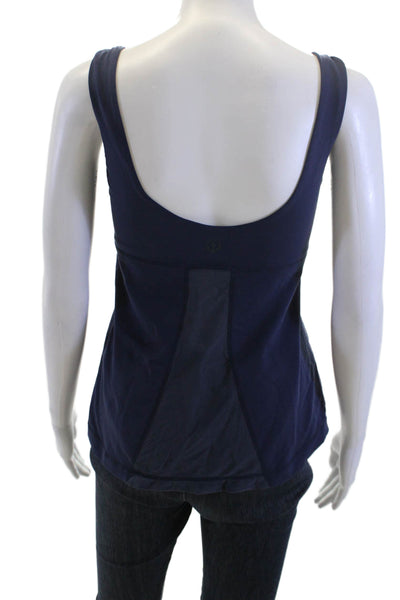 Lululemon Women Camisole Sleeveless Square Neck Dark Blue Nylon Size S