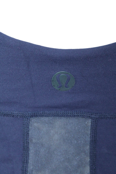 Lululemon Women Camisole Sleeveless Square Neck Dark Blue Nylon Size S