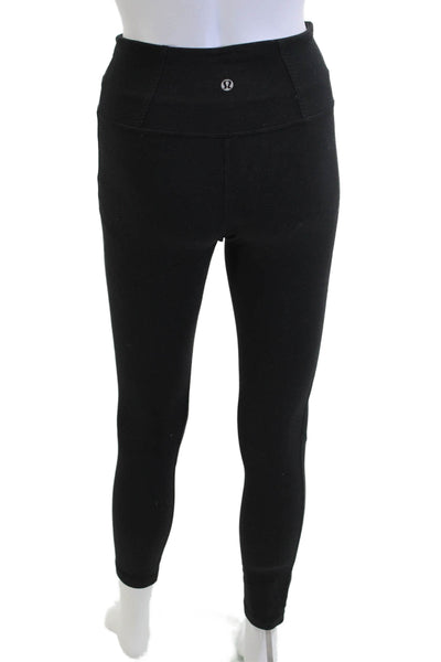Lululemon Womens Ankle Jeggings Black Nylon Solid Size 4