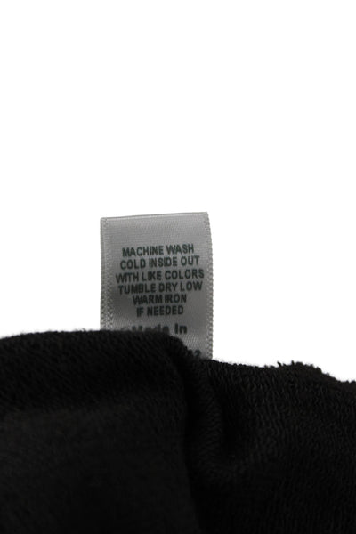 Monrow Womens Wrap Hoodie Black Long Sleeve Rayon Cotton Spandex Size XS