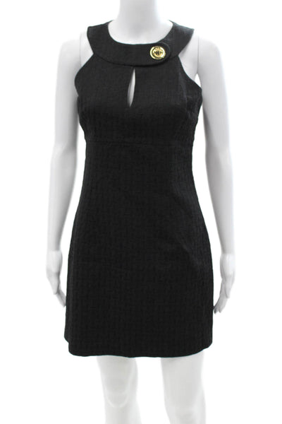 Michael Michael Kors Womens Sheath Sleeveless Black Geometric Dress Size 6