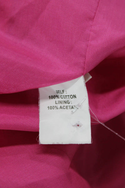 Phoebe Couture Women Shift Dress Pink Floral Cotton Sleeveless Size 6
